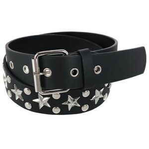 CTM Unisex Studded Star Roller Buckle Belt